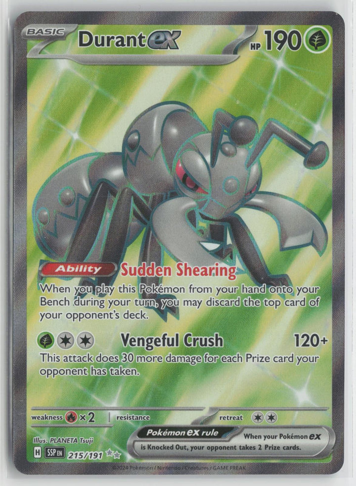 Durant ex 215/191 Ultra Rare Surging Sparks Pokemon NM0