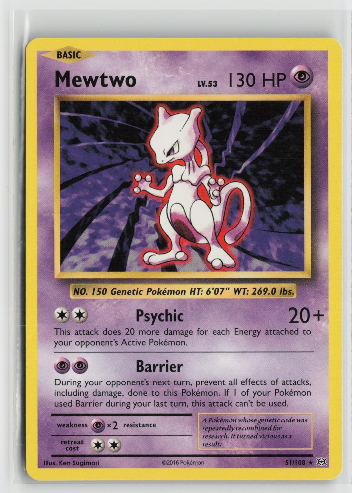 Mewtwo 51/108 Rare Evolutions Pokemon NM
