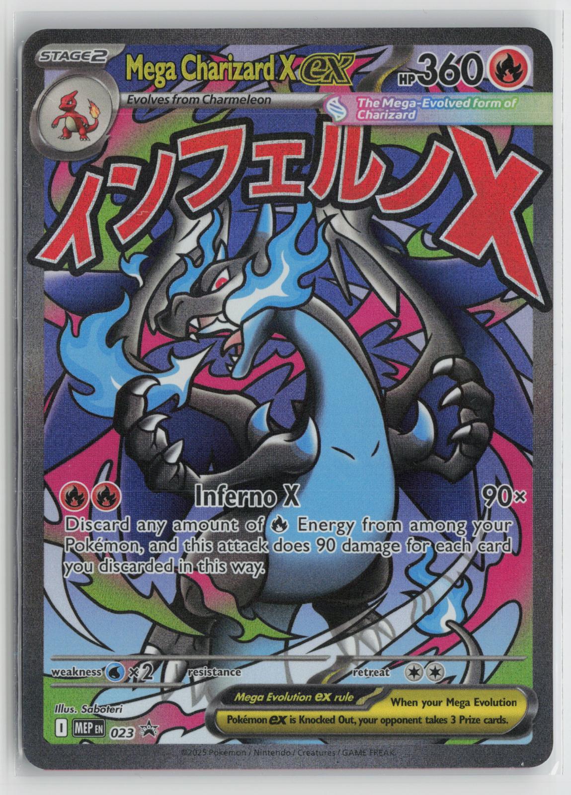 Mega Charizard X ex 023 ME: Mega Evolution Promo NM Holo P Pokemon