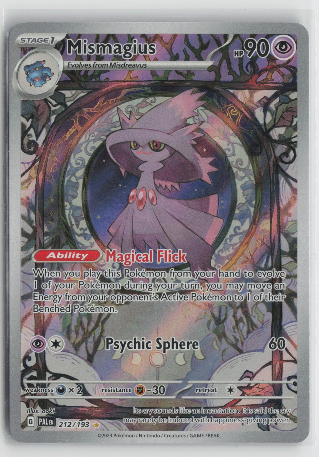 Mismagius 212/193 Paldea Evolved NM Illustration Rare Holo Pokemon