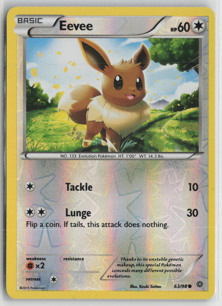 Eevee 63/98 Common Ancient Origins Pokemon NM Reverse Holo0