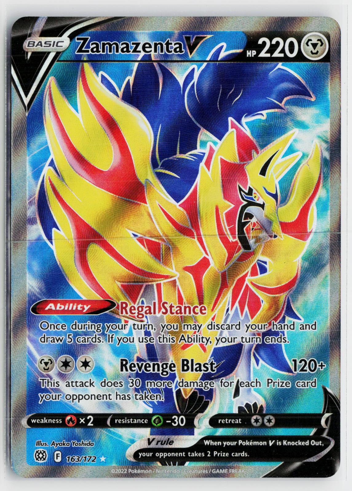 Zamazenta V 163/172 Brilliant Stars NM UR Holo Pokemon