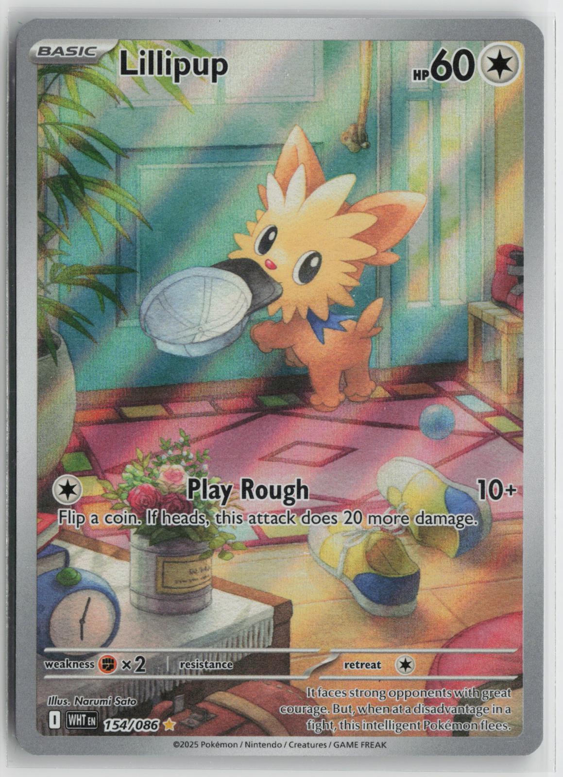 Lillipup 154/086 White Flare NM Holo Illustration Rare Pokemon