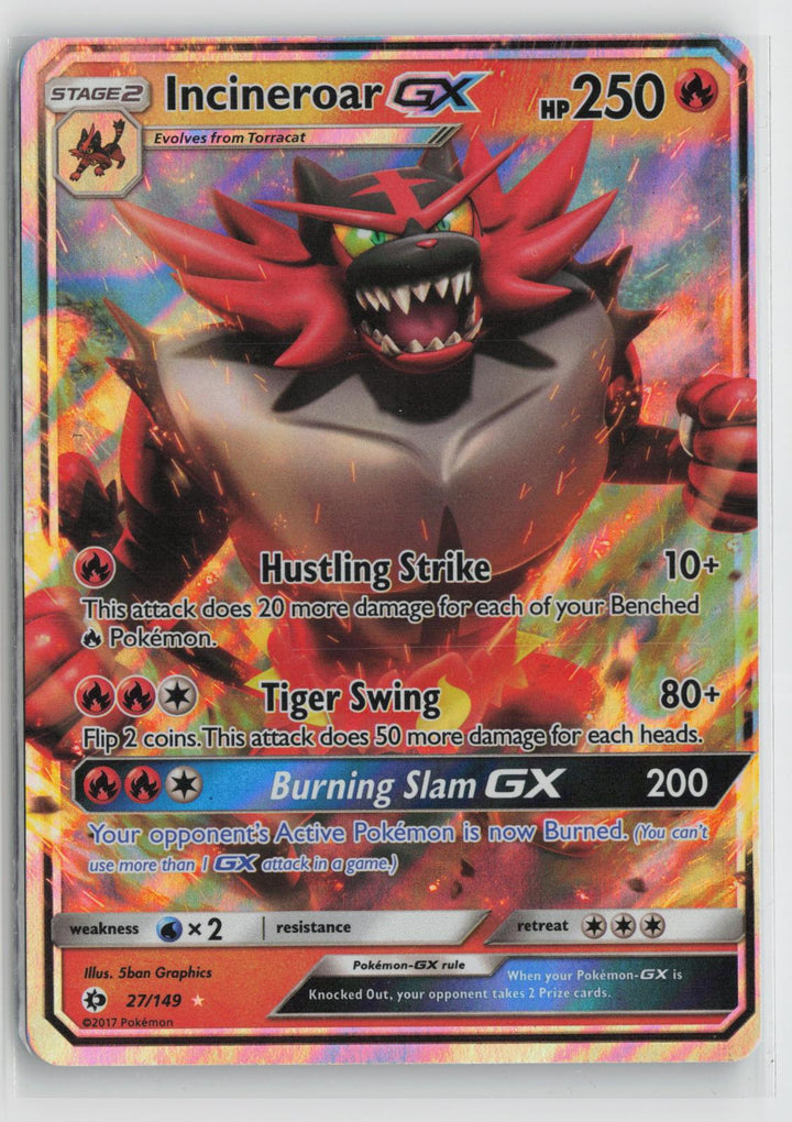 Incineroar GX 27/149 Holo Ultra Rare SM Base Set Pokemon NM0