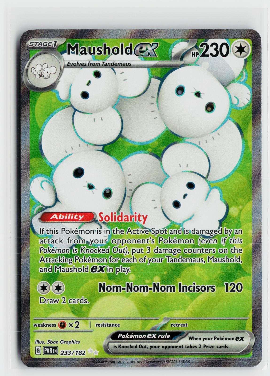 Maushold ex 233/182 Paradox Rift NM UR Holo Pokemon
