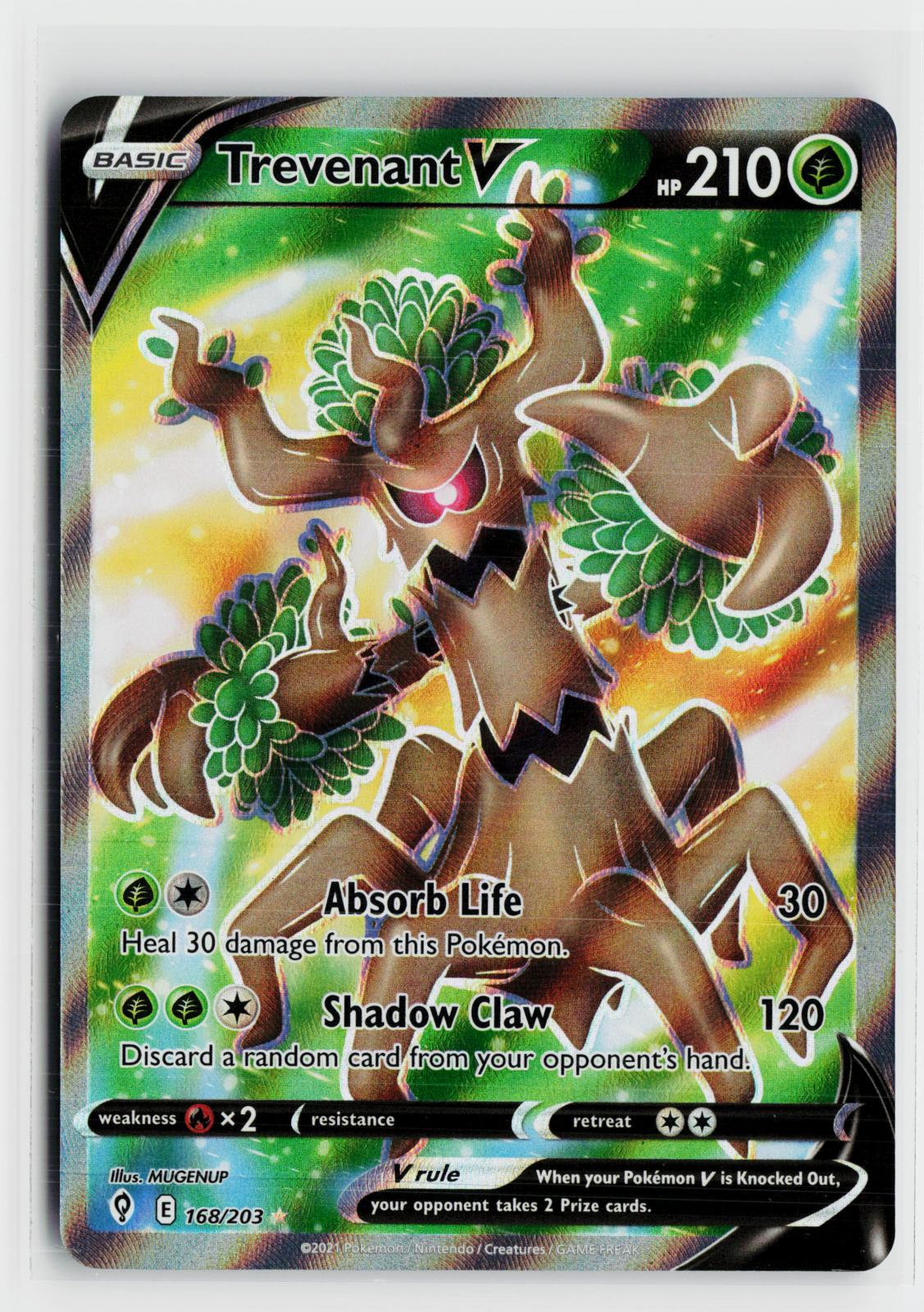 Trevenant V 168/203 Evolving Skies NM UR Holo Pokemon