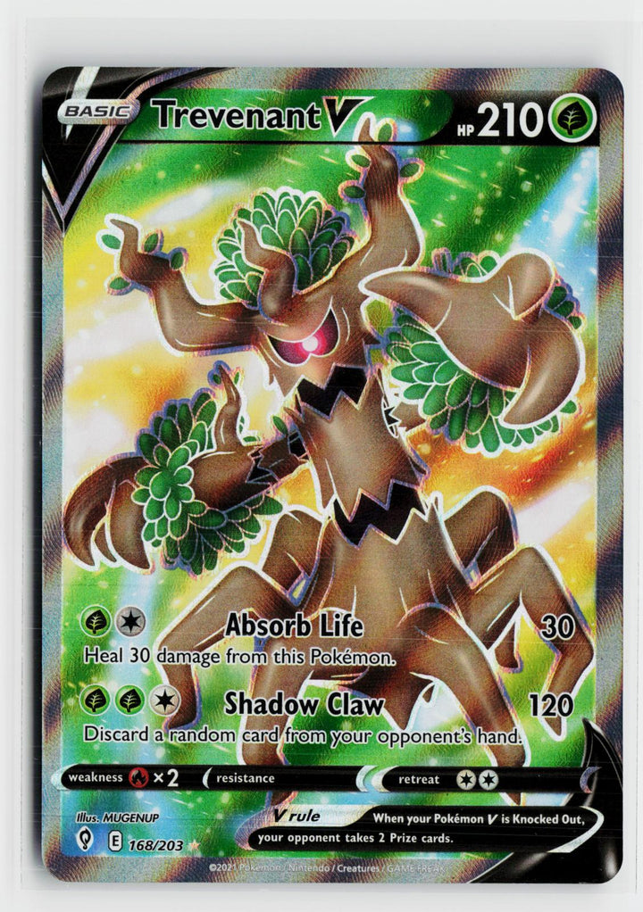 Trevenant V 168/203 Evolving Skies NM UR Holo Pokemon0