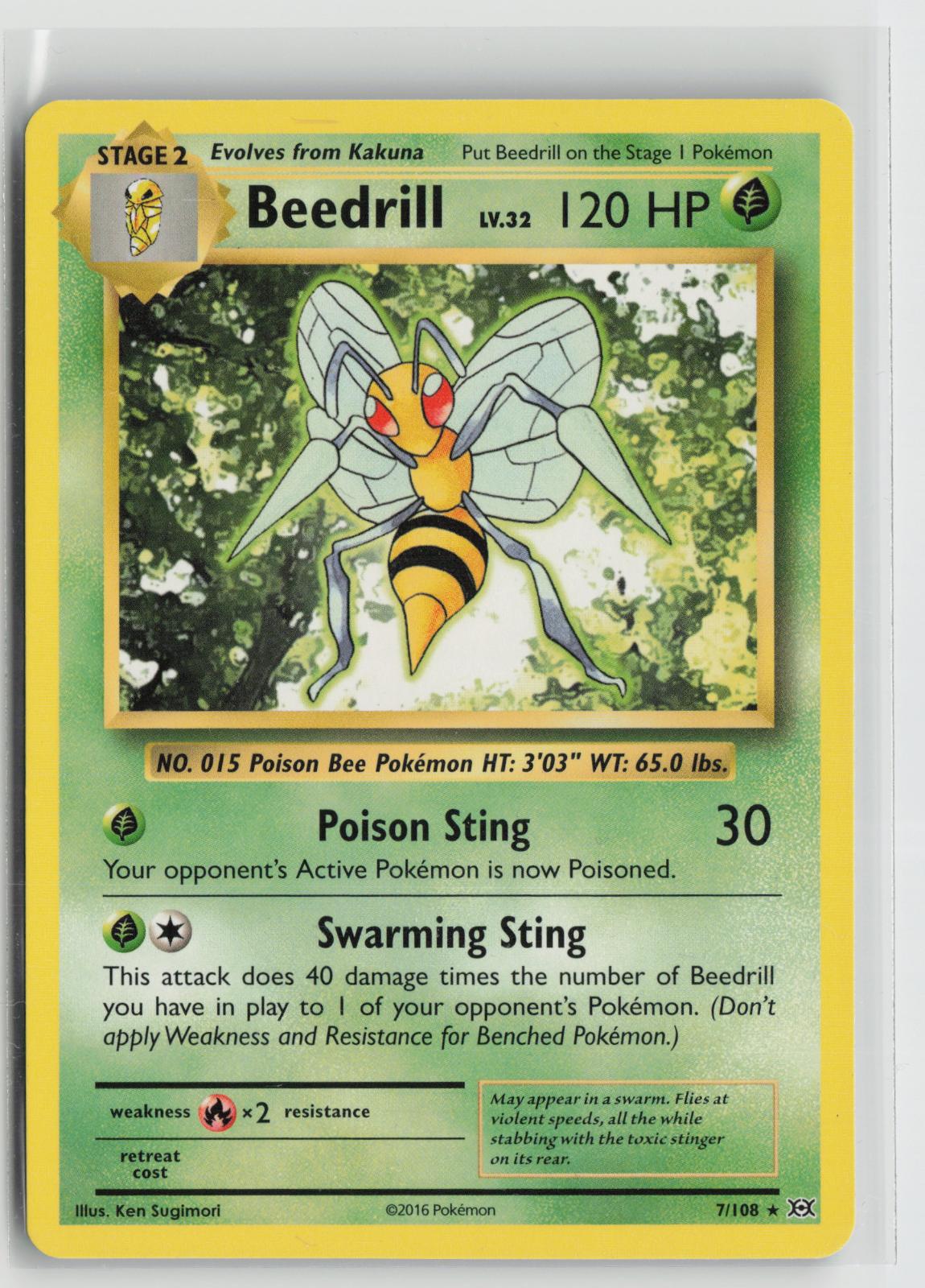 Beedrill 7/108 Rare Evolutions Pokemon NM