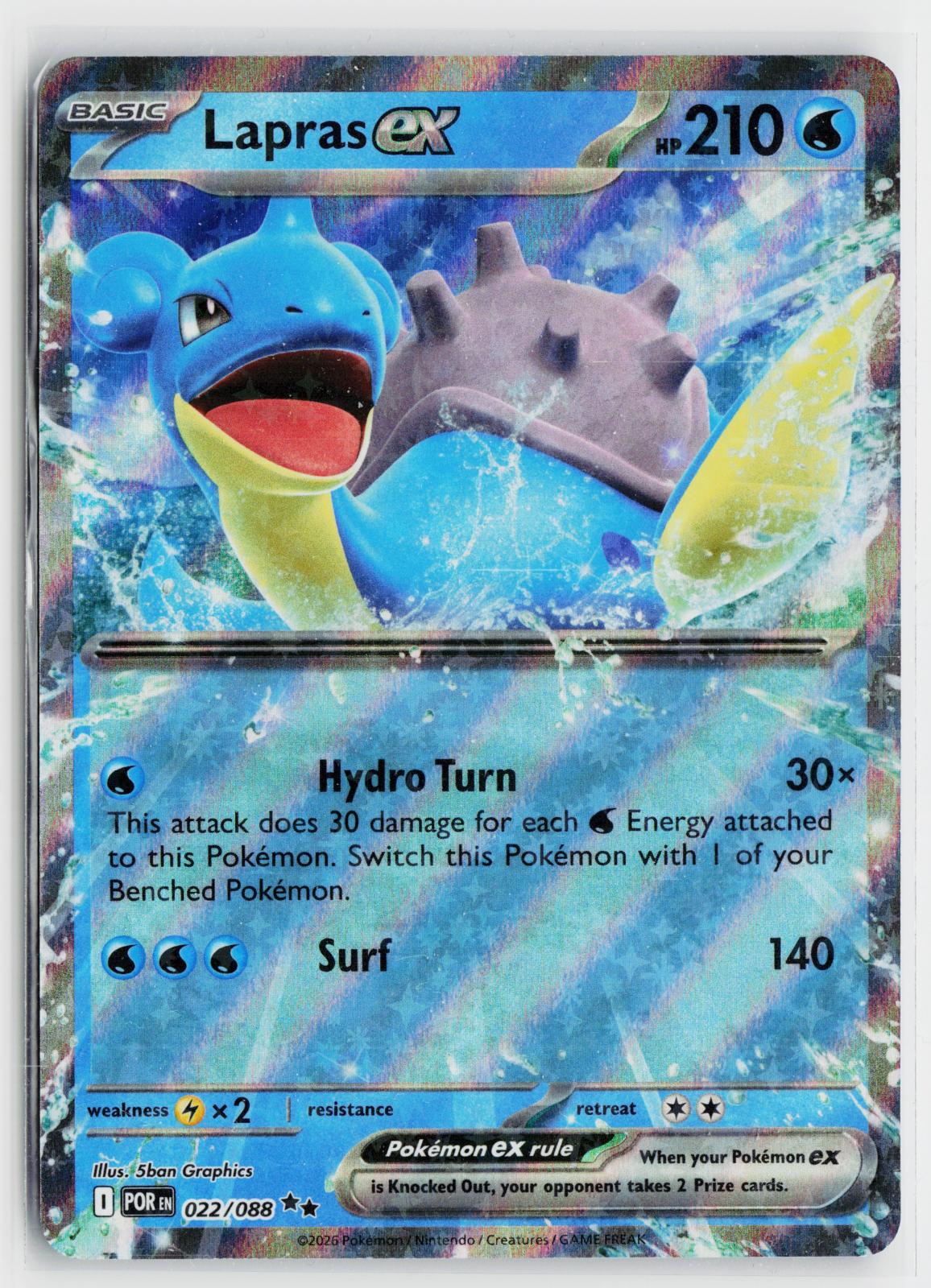 Lapras ex 022/088 Perfect Order NM Double Rare Holo Pokemon