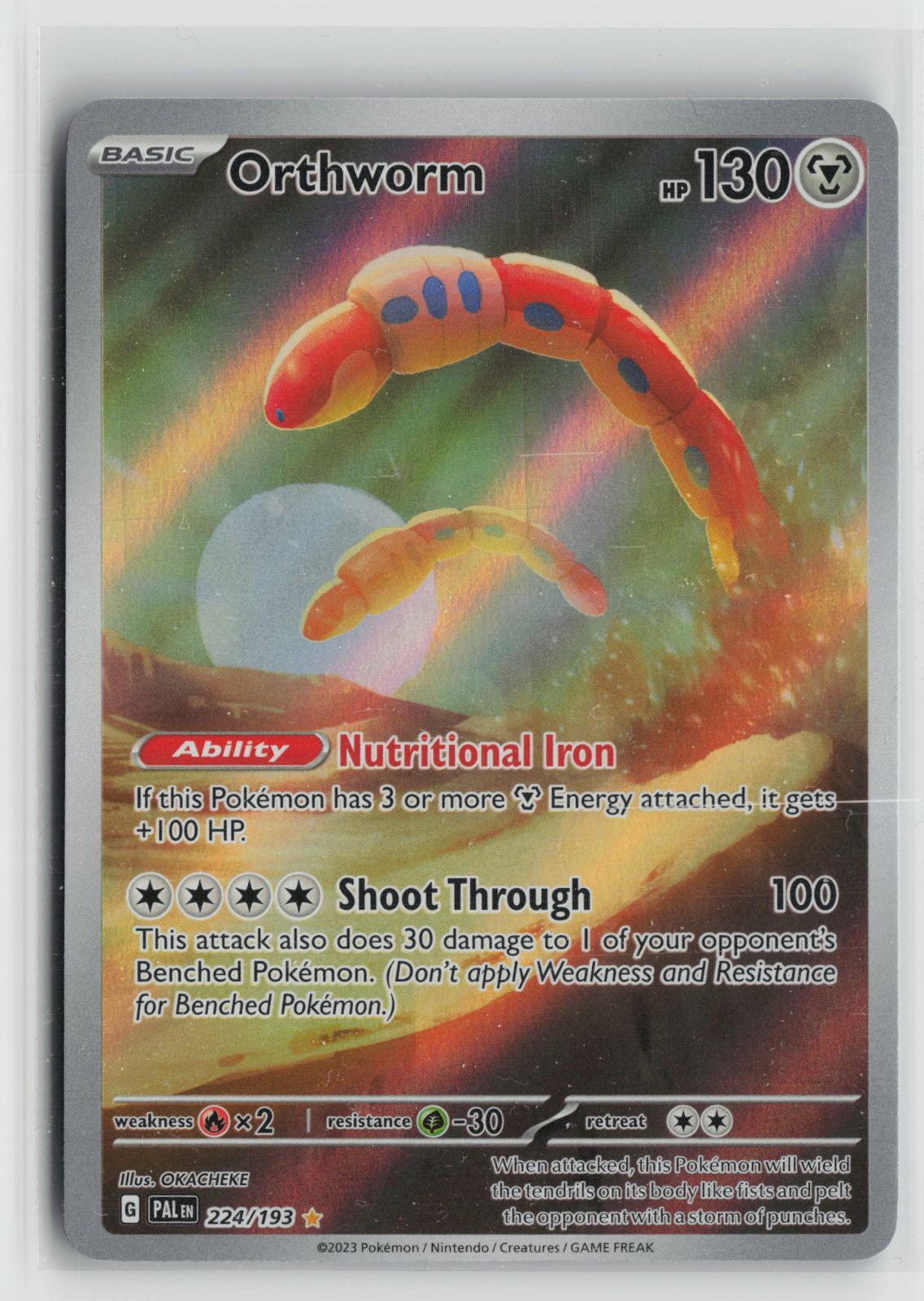 Orthworm 224/193 Illustration Rare Paldea Evolved Pokemon Holo NM
