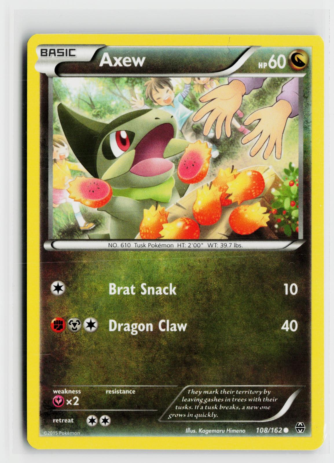 Axew 108/162 BREAKthrough NM C Pokemon