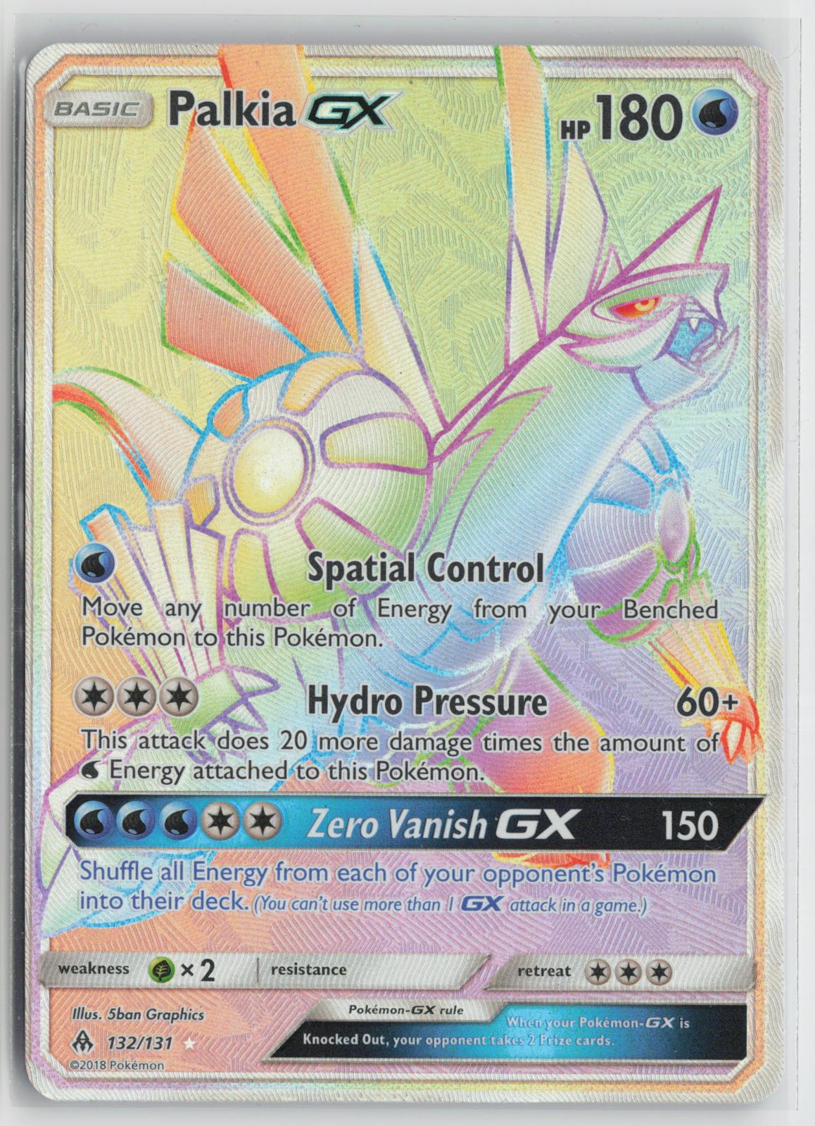 Palkia GX 132/131 Rainbow Rare Forbidden Light Pokemon Holo NM