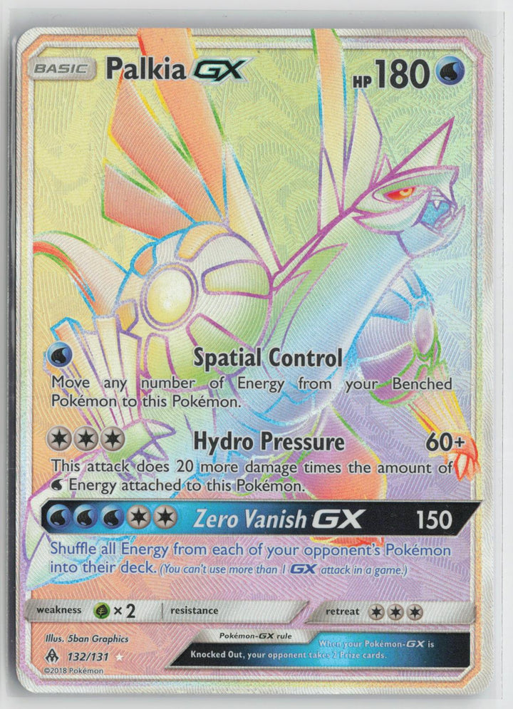 Palkia GX 132/131 Rainbow Rare Forbidden Light Pokemon Holo NM0