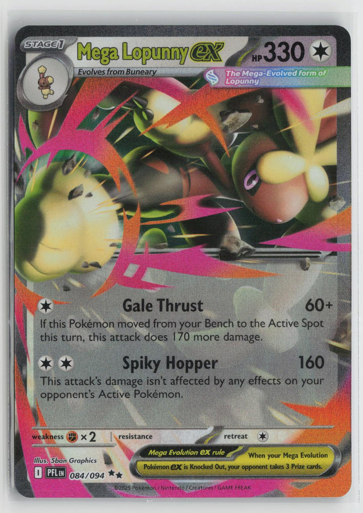 Mega Lopunny ex 084/094 Phantasmal Flames NM Double Rare Holo Pokemon0