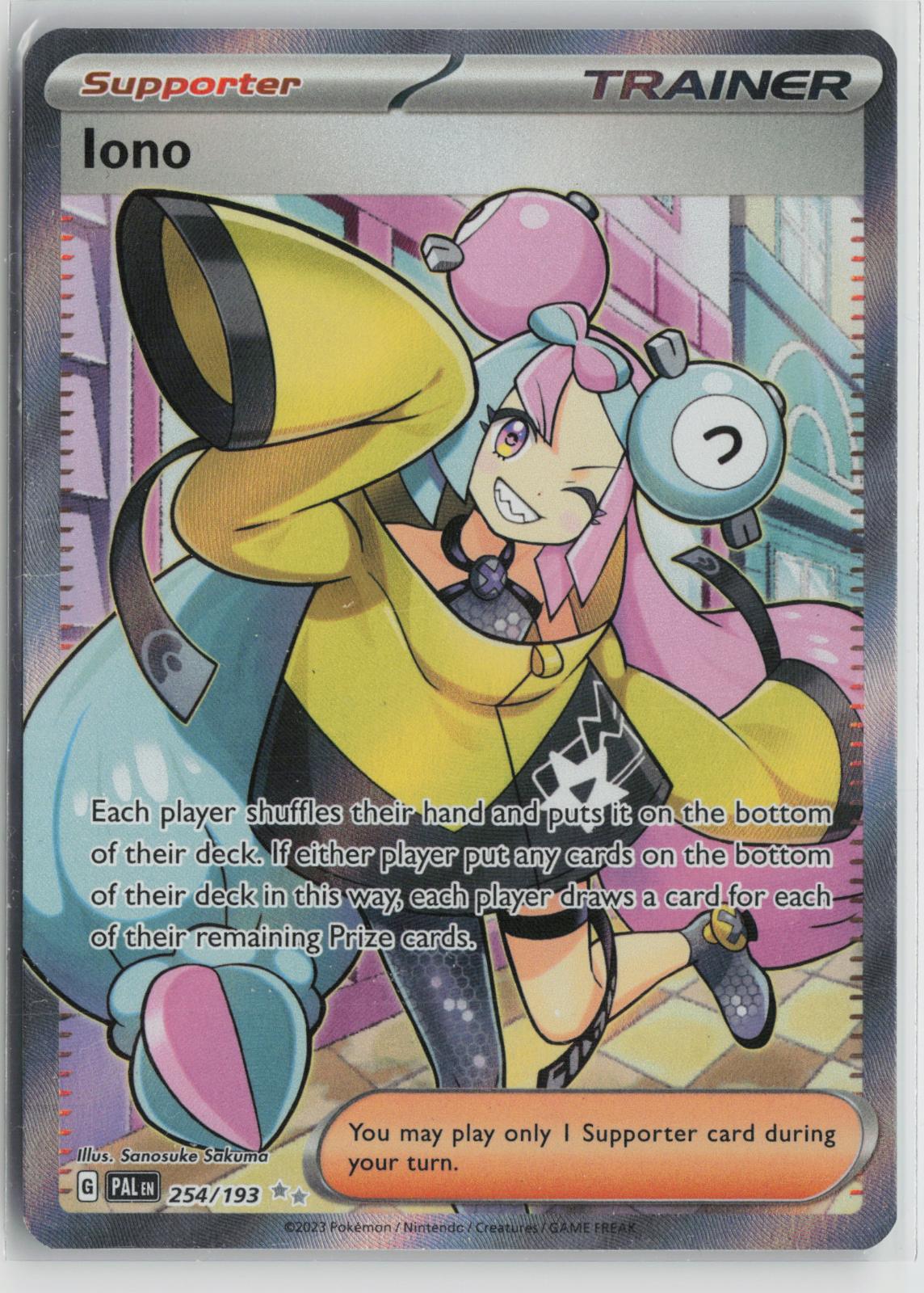 Iono 254/193 Paldea Evolved NM Ultra Rare Holo Pokemon