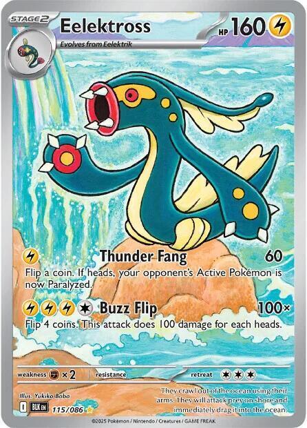 Eelektross 115/086 Black Bolt NM Holo IR Pokemon