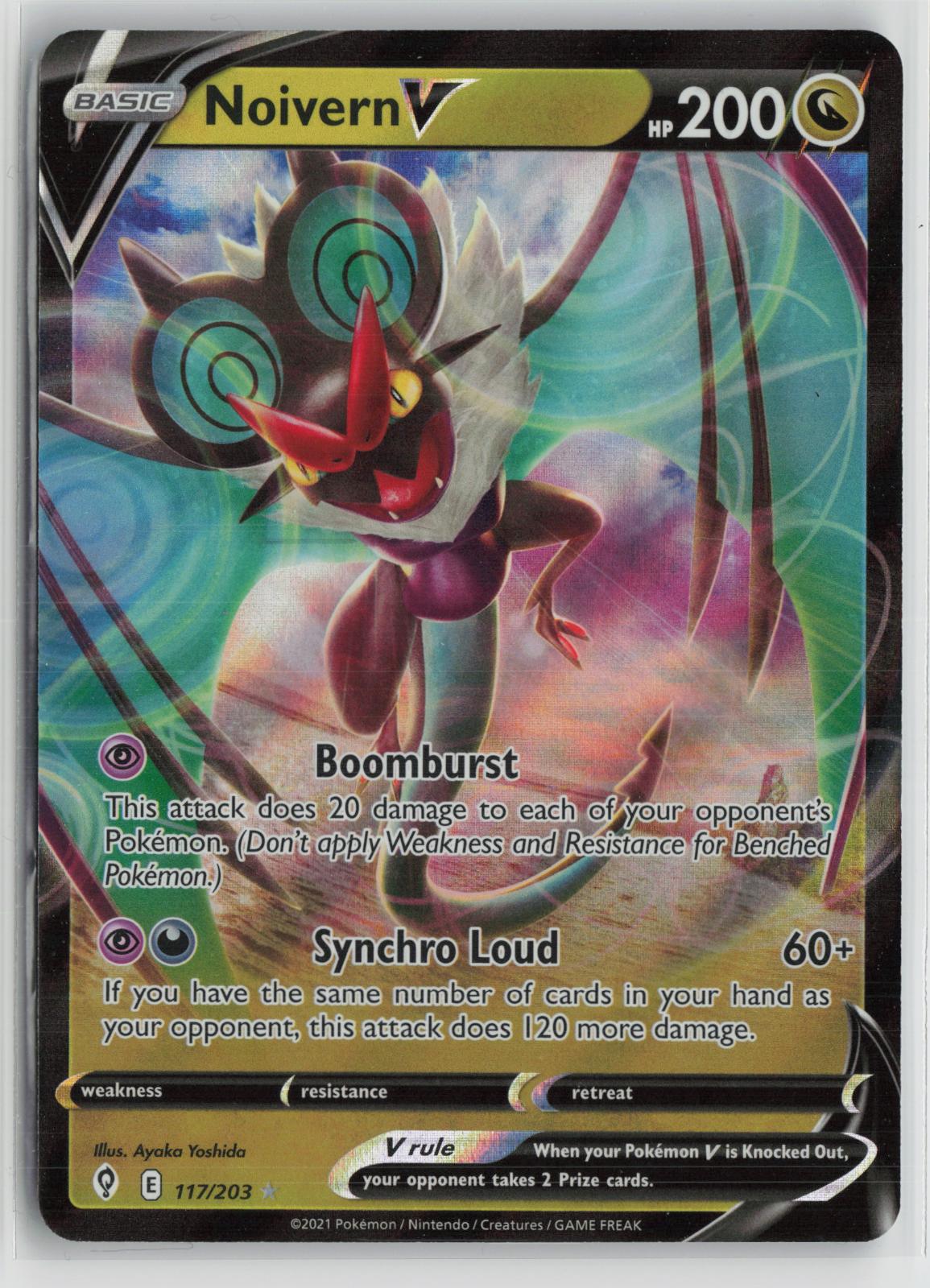 Noivern V 117/203 Holo V Rare Evolving Skies Pokemon NM