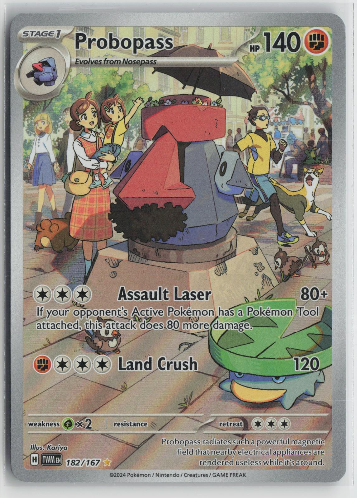 Probopass 182/167 Illustration Rare Twilight Masquerade Pokemon Holo NM