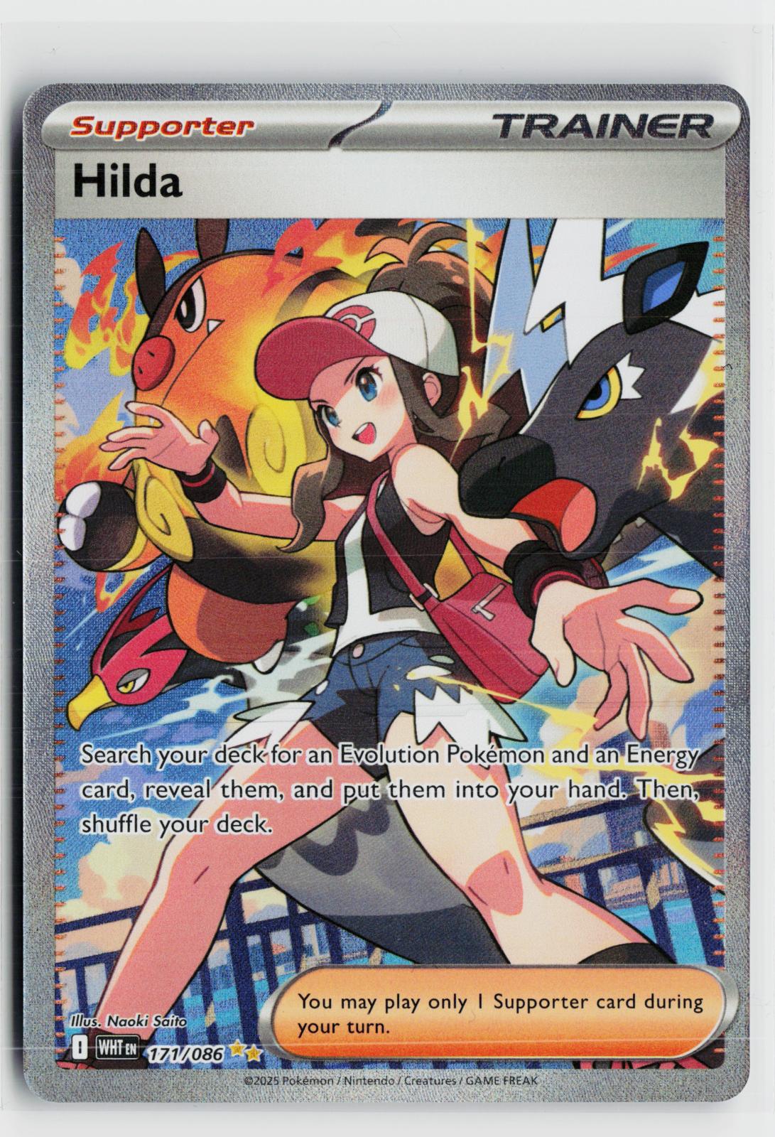 Hilda 171/086 White Flare NM Holo SIR Pokemon