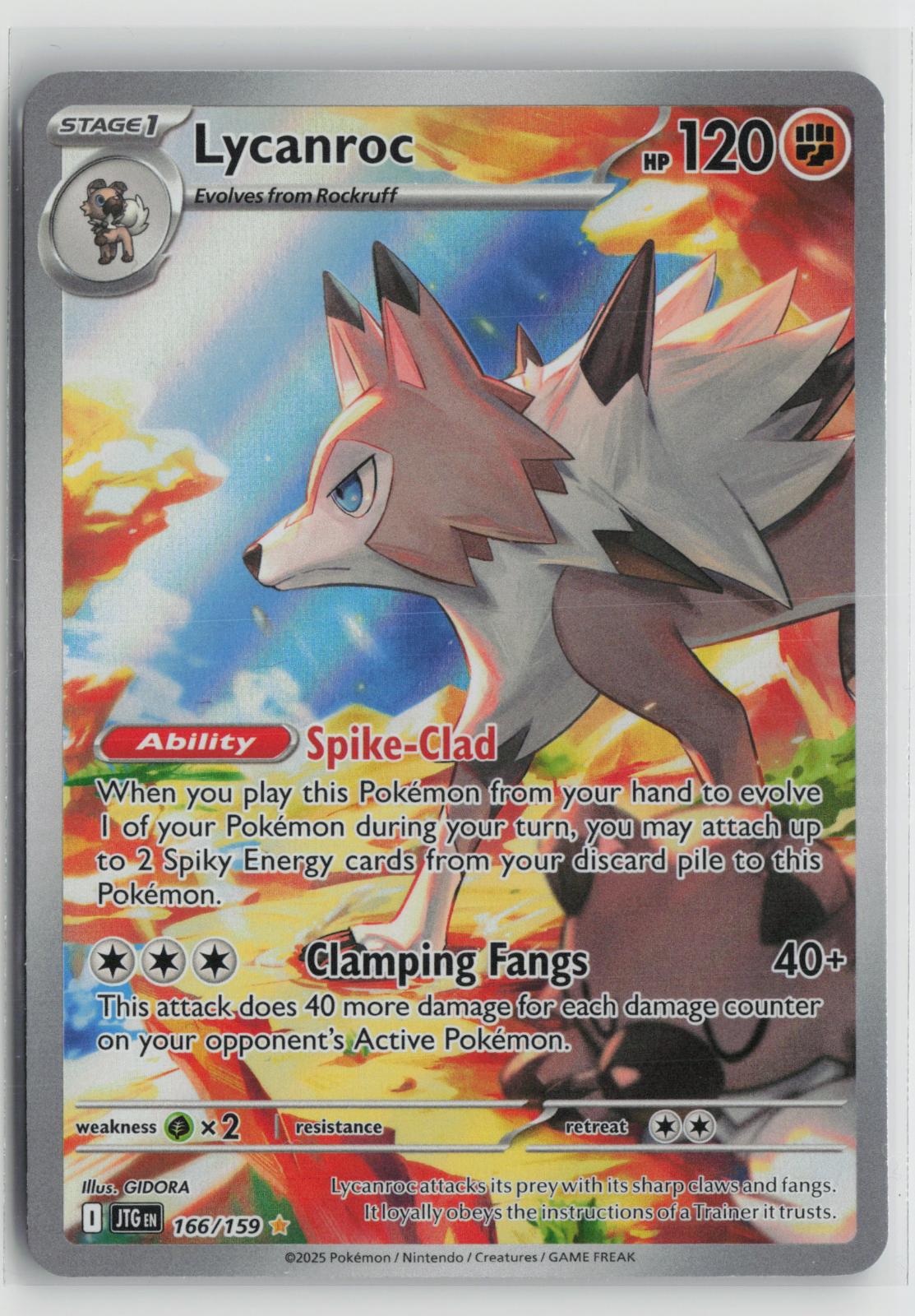 Lycanroc 166/159 Journey Together NM Illustration Rare Holo Pokemon