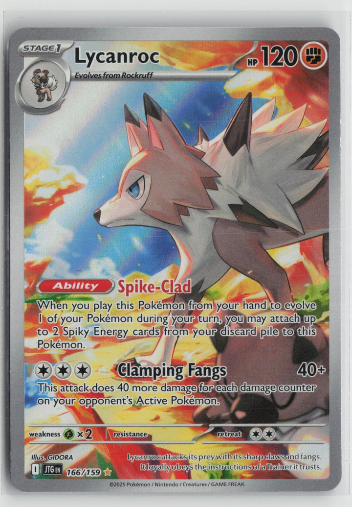 Lycanroc 166/159 Journey Together NM Illustration Rare Holo Pokemon0