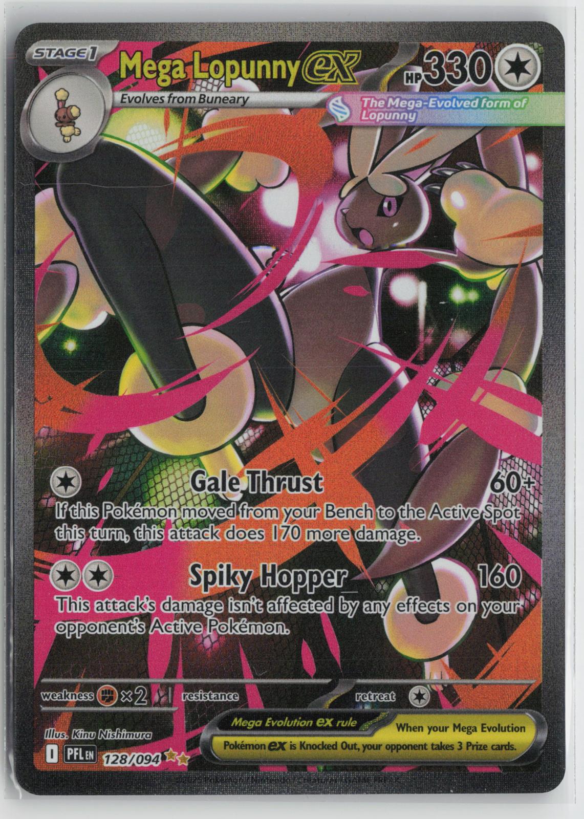 Mega Lopunny ex 128/094 Phantasmal Flames NM Holo Pokemon