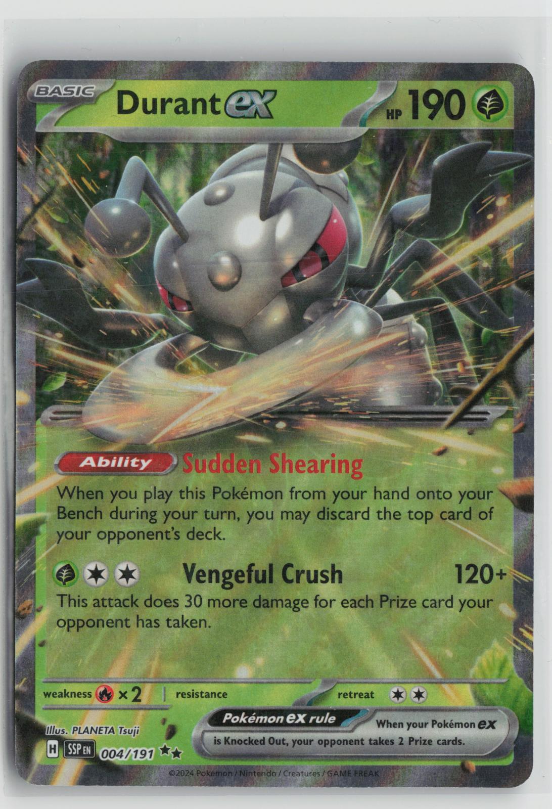 Durant ex 004/191 Double Rare Surging Sparks Pokemon Holo NM
