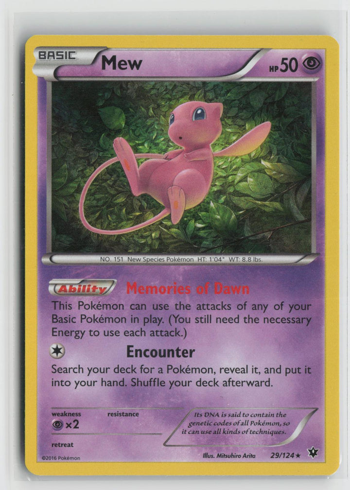 Mew 29/124 Holo Rare Fates Collide Pokemon NM0