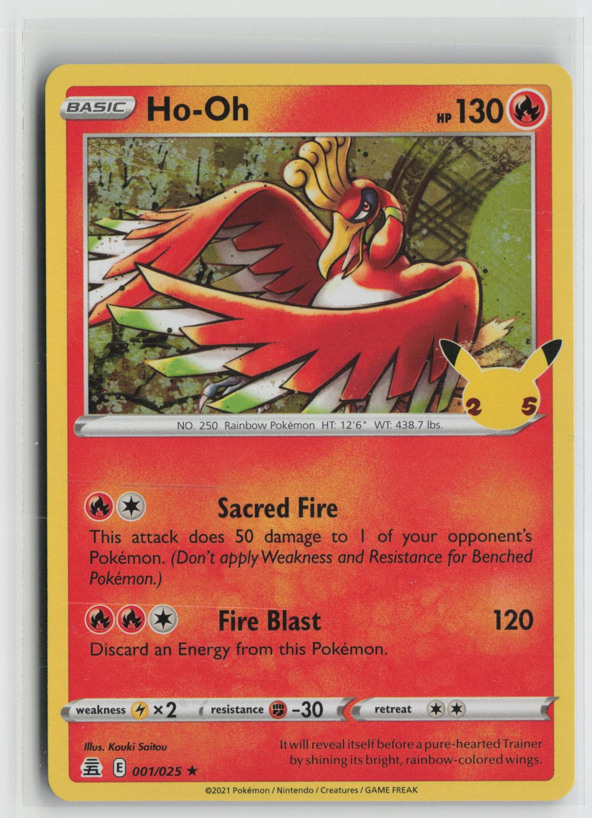 Ho-Oh 001/025 Celebrations NM R Holo Pokemon