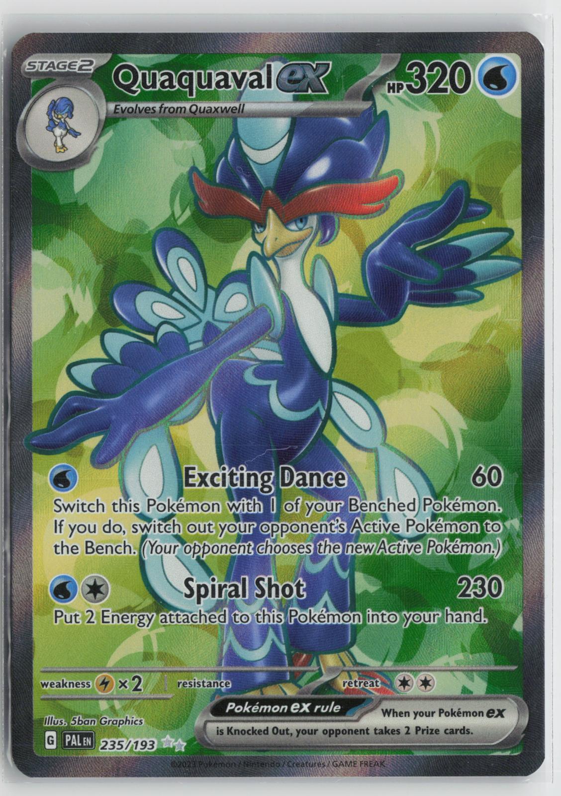 Quaquaval ex 235/193 Ultra Rare Paldea Evolved Pokemon NM
