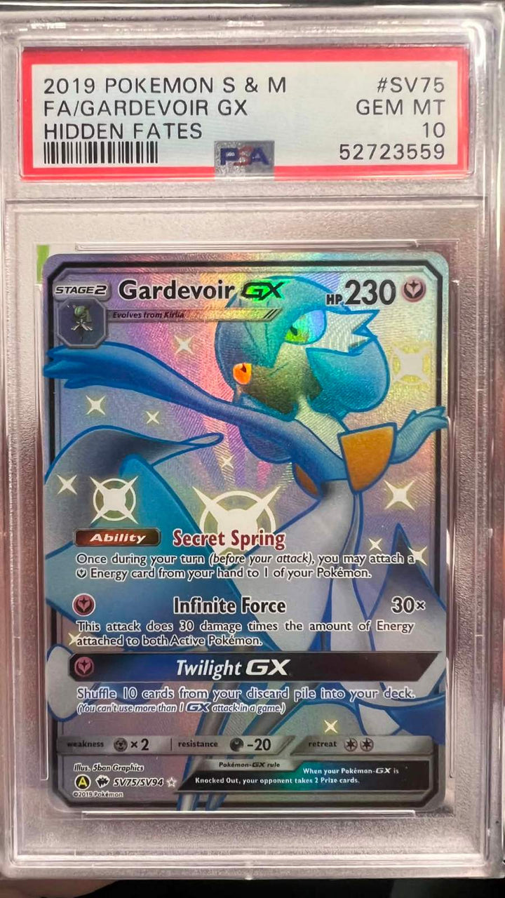 PSA 10 Gardevoir Gx SV75/SV94 Hidden Fates Pokemon0