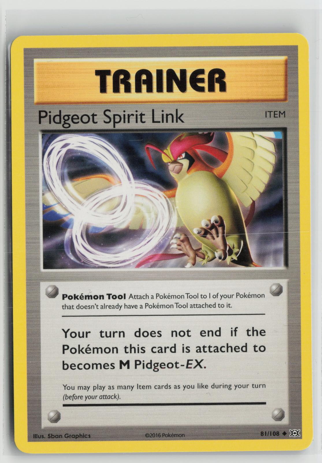 Pidgeot Spirit Link 81/108 Uncommon Evolutions Pokemon NM