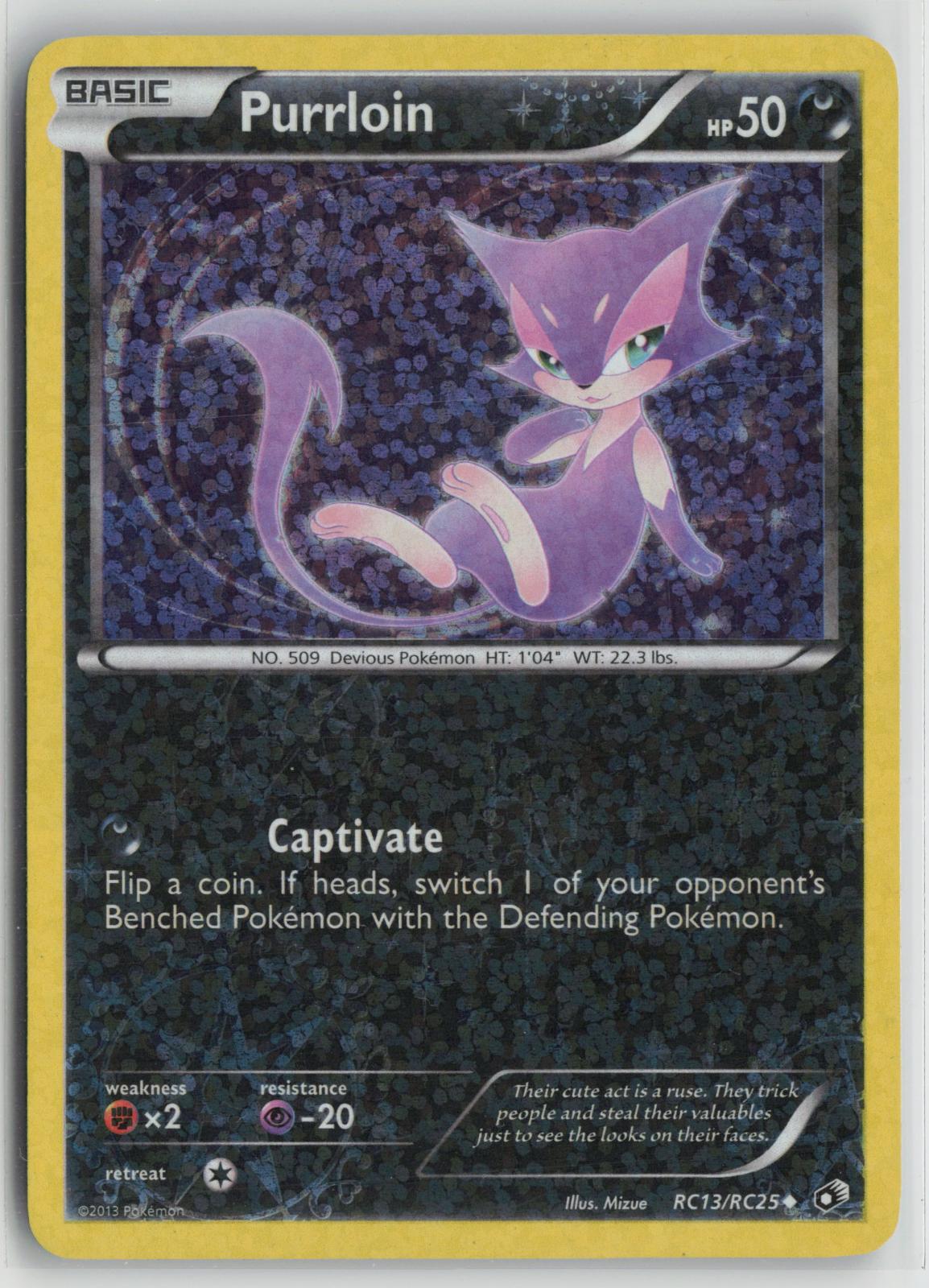 Purrloin RC13/RC25 Holo Legendary Treasures: Radiant Collection Pokemon NM