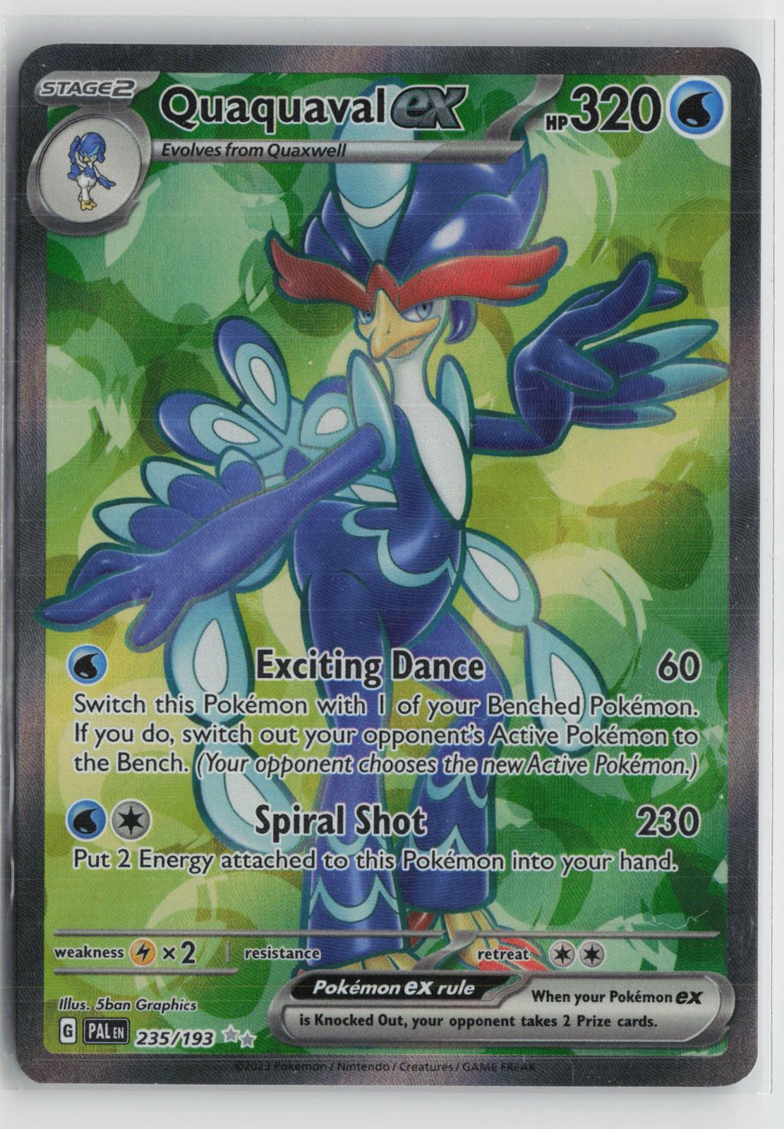Quaquaval ex 235/193 Ultra Rare Paldea Evolved Pokemon NM