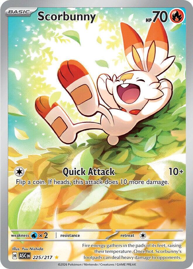 Scorbunny 225/217 Ascended Heroes NM IR Holo Pokemon