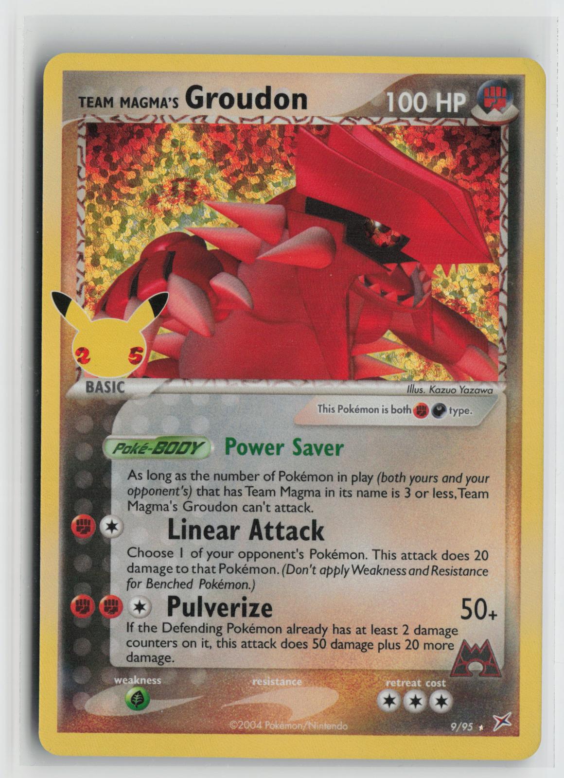 Team Magma's Groudon 9/95 Celebrations: Classic Collection NM Holo Pokemon