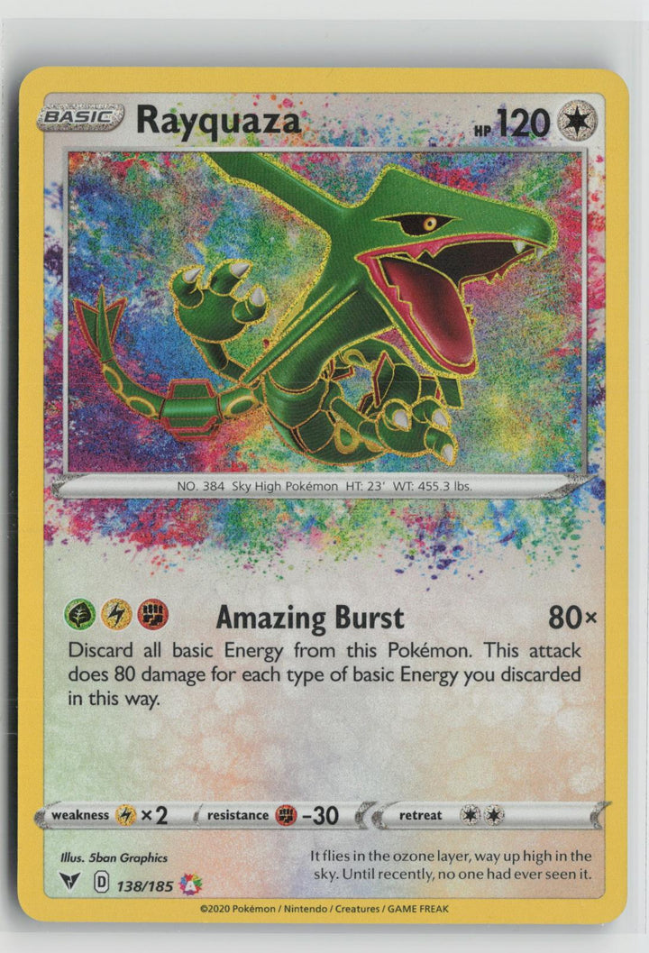 Rayquaza 138/185 Amazing Rare Vivid Voltage Pokemon Holo NM0