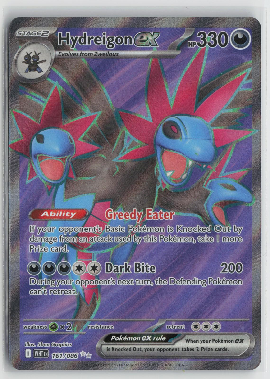 Hydreigon ex 161/086 Holo Ultra Rare White Flare Pokemon NM