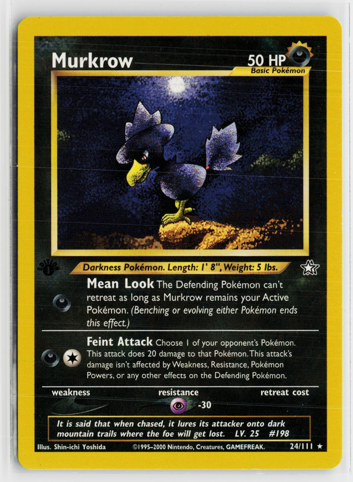 Murkrow 24/111 Neo Genesis NM R Unlimited Pokemon