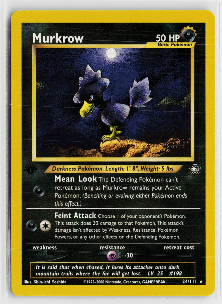 Murkrow 24/111 Neo Genesis NM R Unlimited Pokemon0