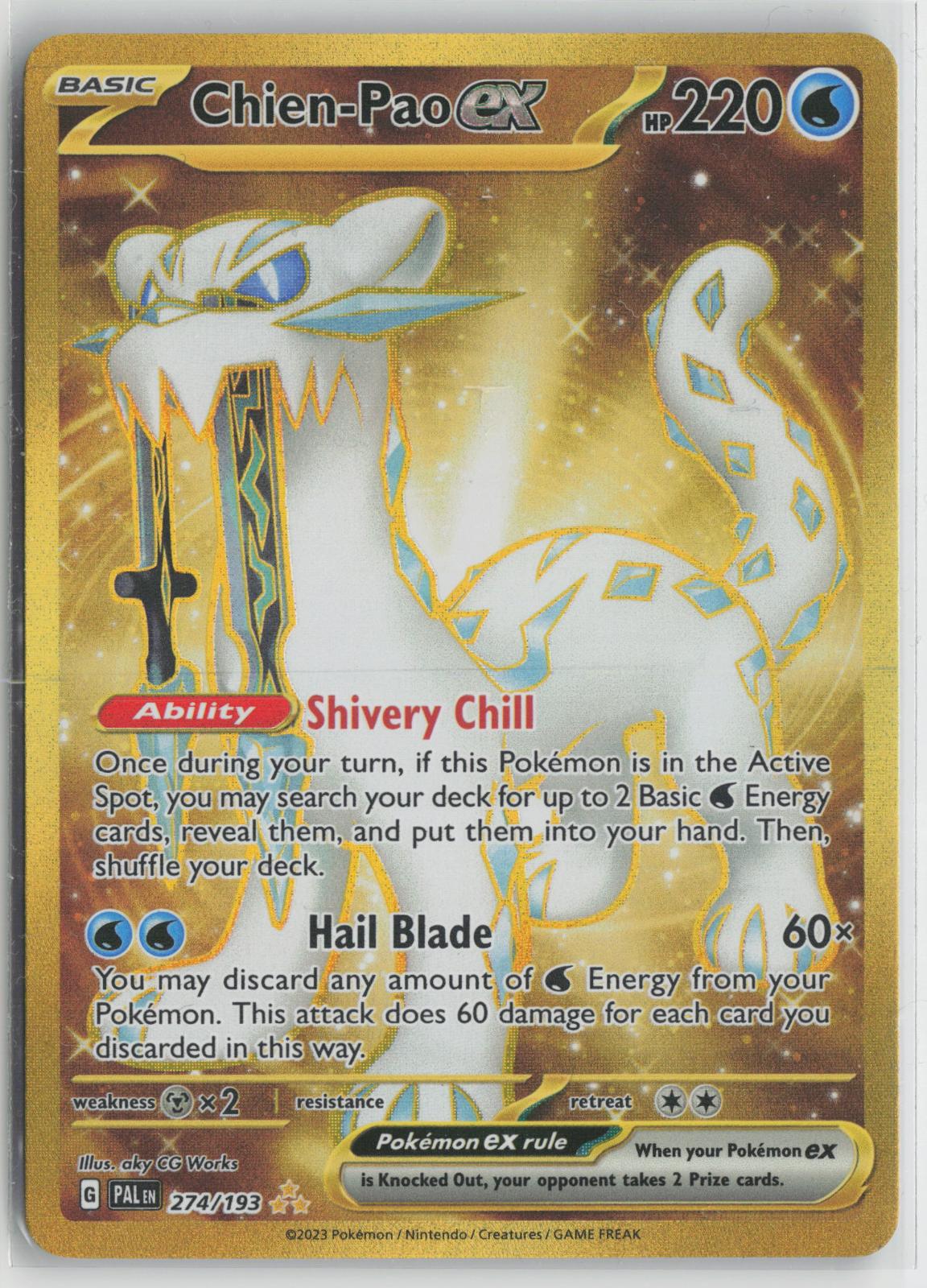 Chien-Pao ex 274/193 Hyper Rare Paldea Evolved Pokemon Holo NM