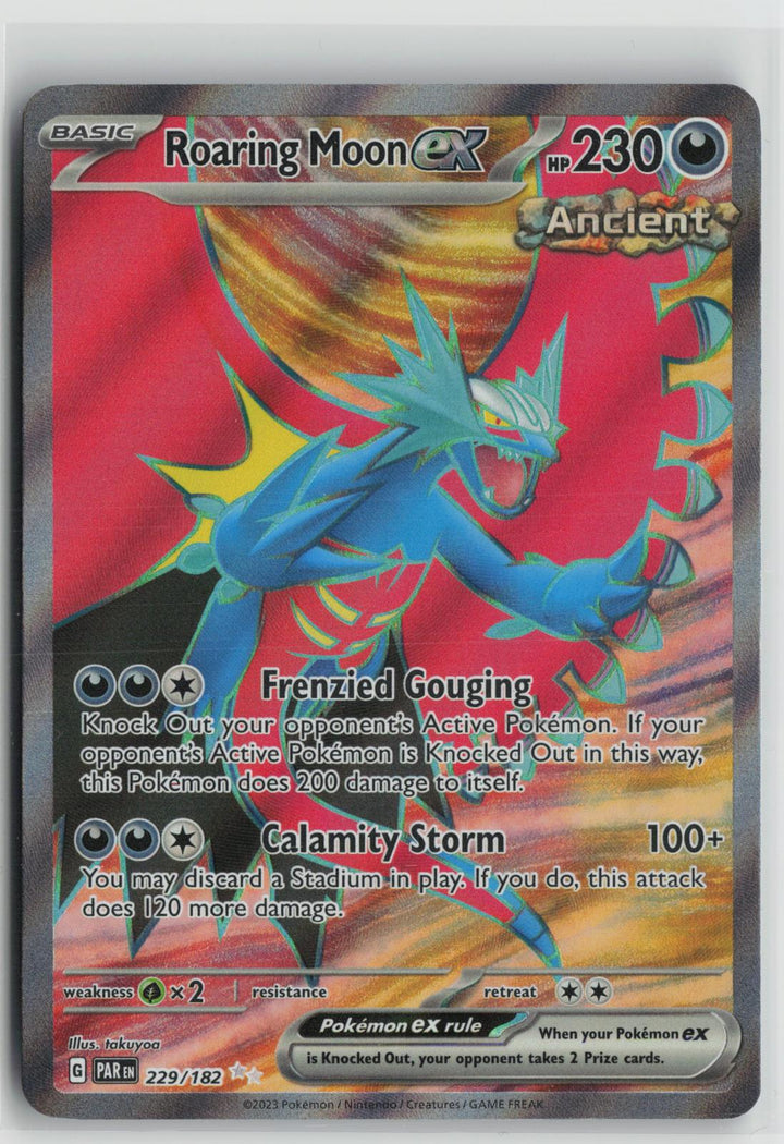 Roaring Moon ex 229/182 Ultra Rare Paradox Rift Pokemon Holo NM0