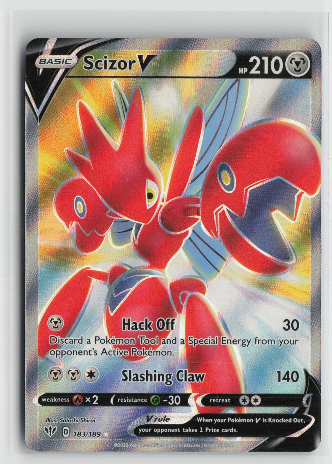 Scizor V 183/189 Ultra Rare Darkness Ablaze Pokemon Holo NM