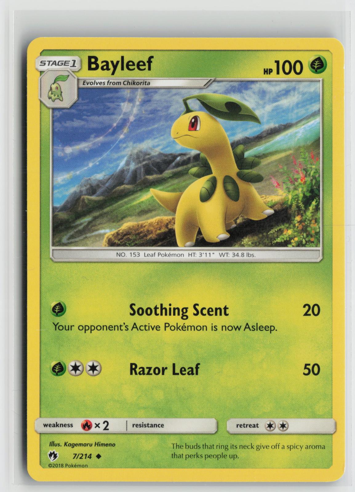 Bayleef 7/214 Uncommon Lost Thunder Pokemon NM