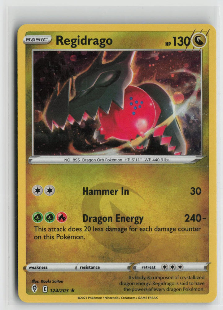 Regidrago 124/203 Holo Rare Evolving Skies Pokemon NM0