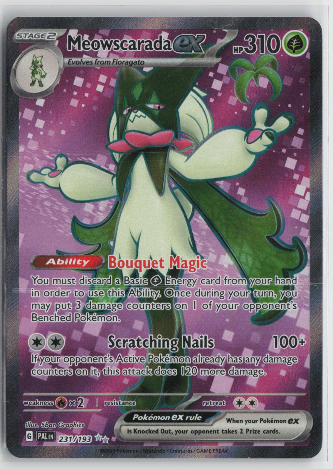 Meowscarada ex 231/193 Ultra Rare Paldea Evolved Pokemon Holo NM