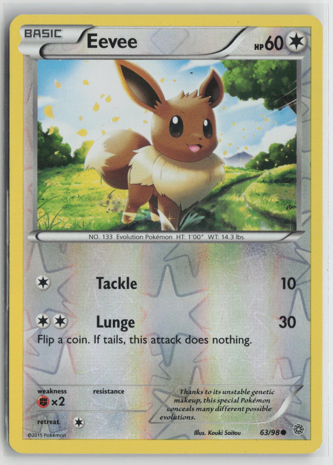 Eevee 63/98 Ancient Origins NM C Pokemon