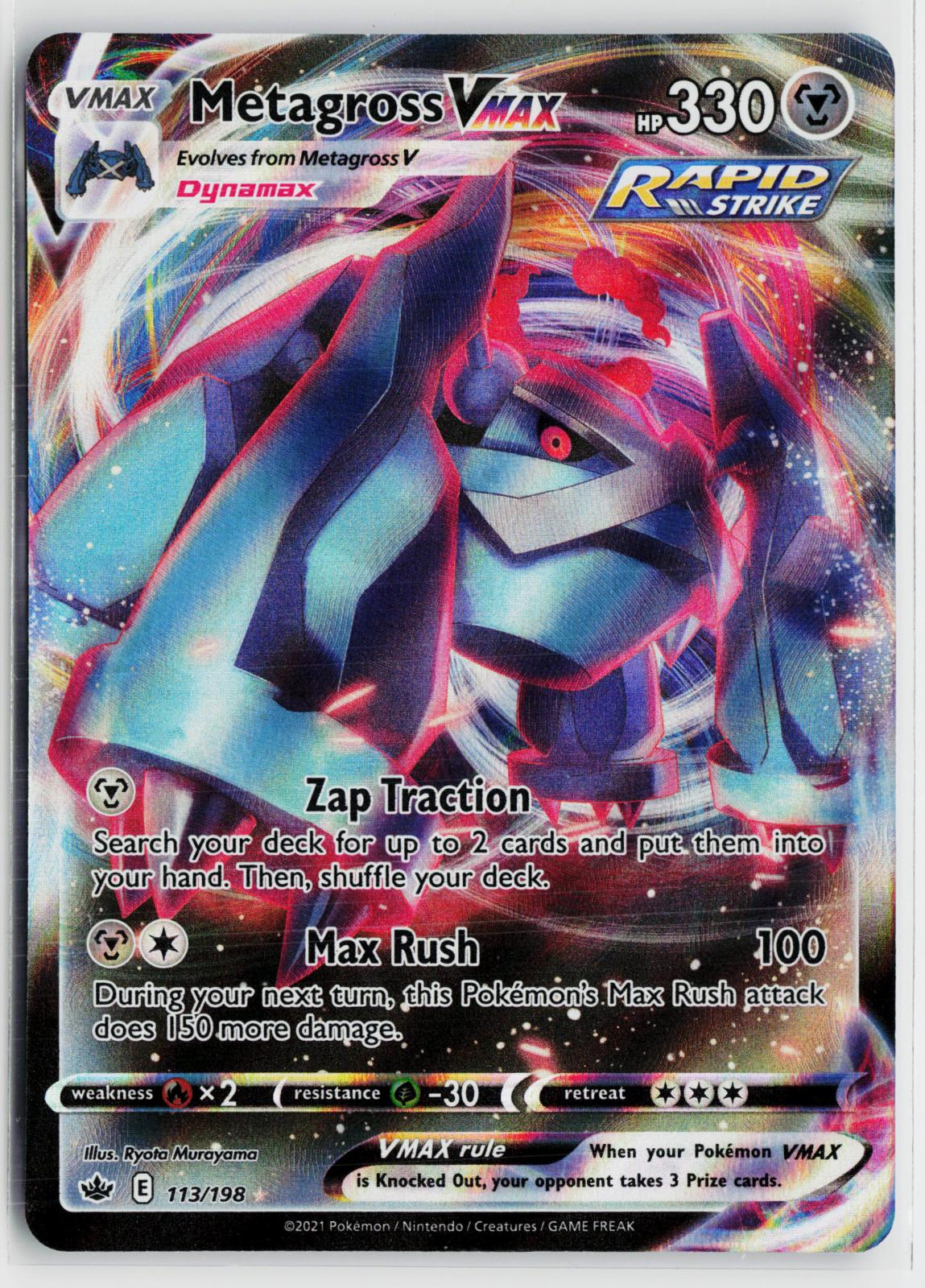 Metagross VMAX 113/198 Chilling Reign NM Holo VMAX Rare Pokemon