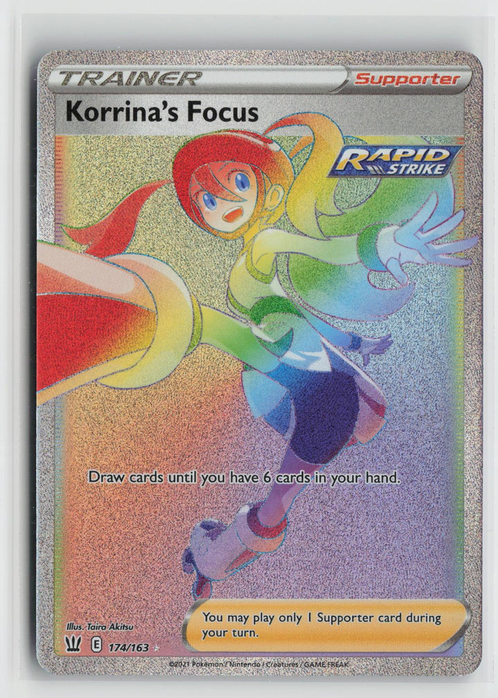Korrina's Focus 174/163 Battle Styles NM Rainbow Rare Holo Pokemon0