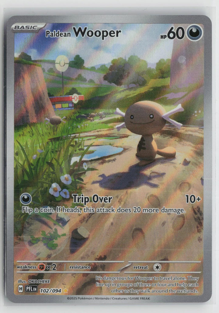 Paldean Wooper 102/094 Illustration Rare Phantasmal Flames Pokemon NM0